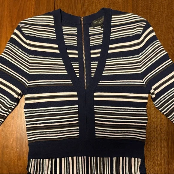 Ted Baker London Striped Dress Skater Dress - Picture 5 of 10